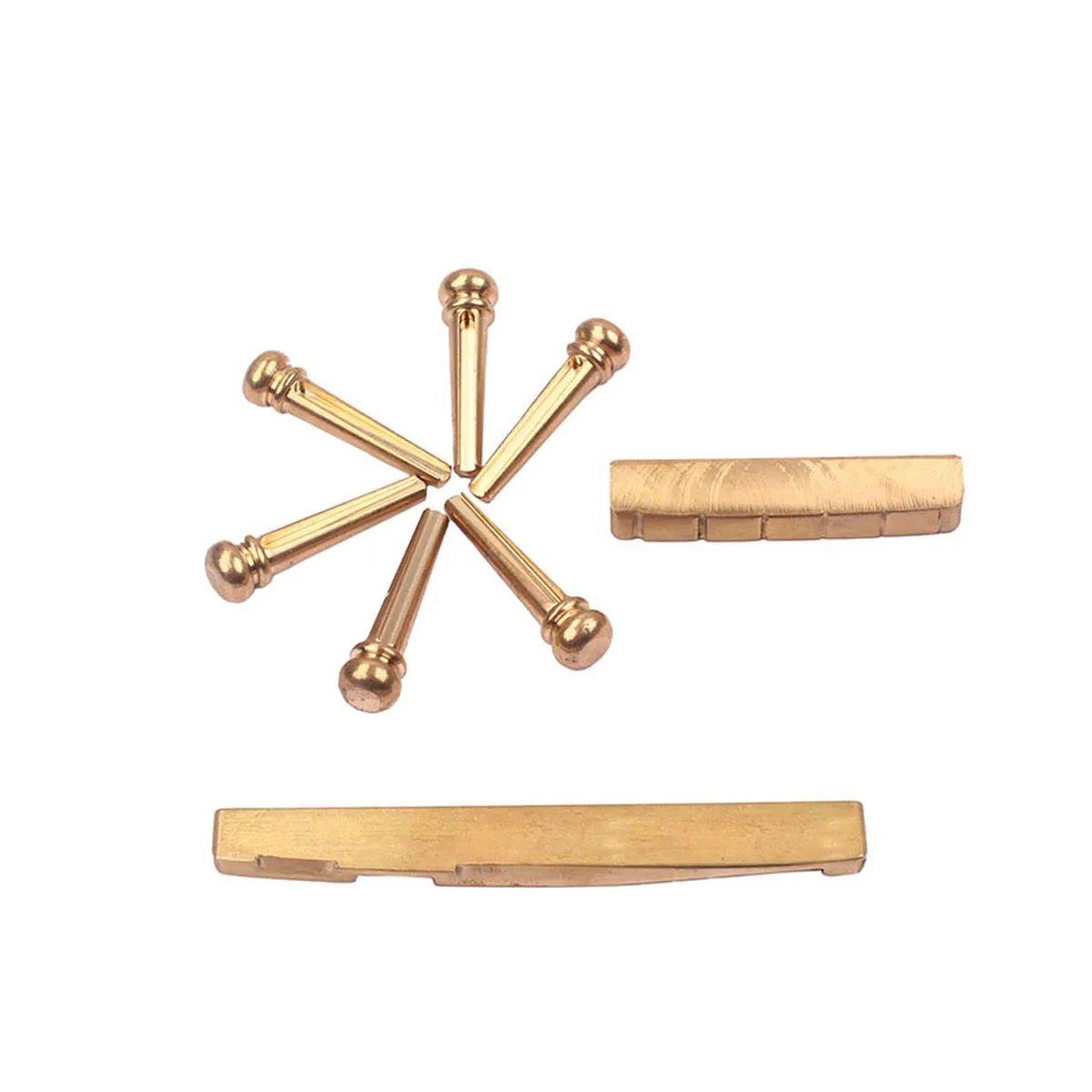 

Brass Bridge Saddle For Acoustic Guitar Replacement Premium Polished Durable Guitar Bridge Parts Instrument Accessory