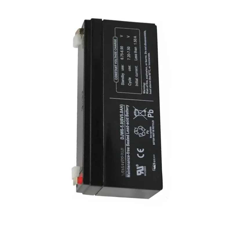 6V 5AH DJW6-5 For Children Toy Car Electronic Scale ElongatedDJW6-5.0 Battery Rechargeable Lead-acid Accumulator