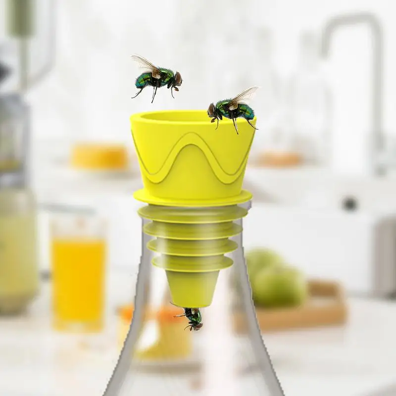 

Fruit Fly Trap Indoor Outdoor Fruit Fly Catcher Funnel Fly Bait Fly Bait Reusable Compact Indoor Kitchen Fly Solution For Fly