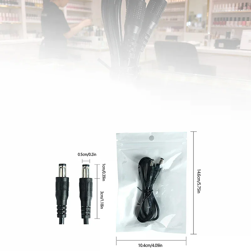 1/1.5M Nail Line Universal Double-Ended Nail Sander Replacement Spring Wire, Handle Connection Cable With DC Port