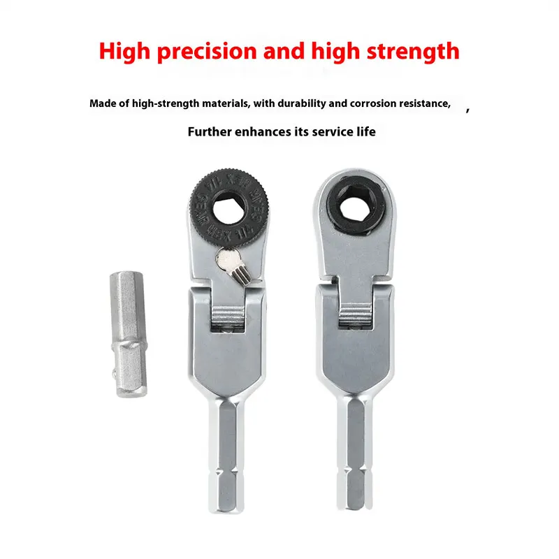 Socket Torque Wrench - Hand Tools 6.35mm Screwdriver Stainless Steel Hexagonal Ratchet Wrench - Toughbuilt Mechanic Manual Tools