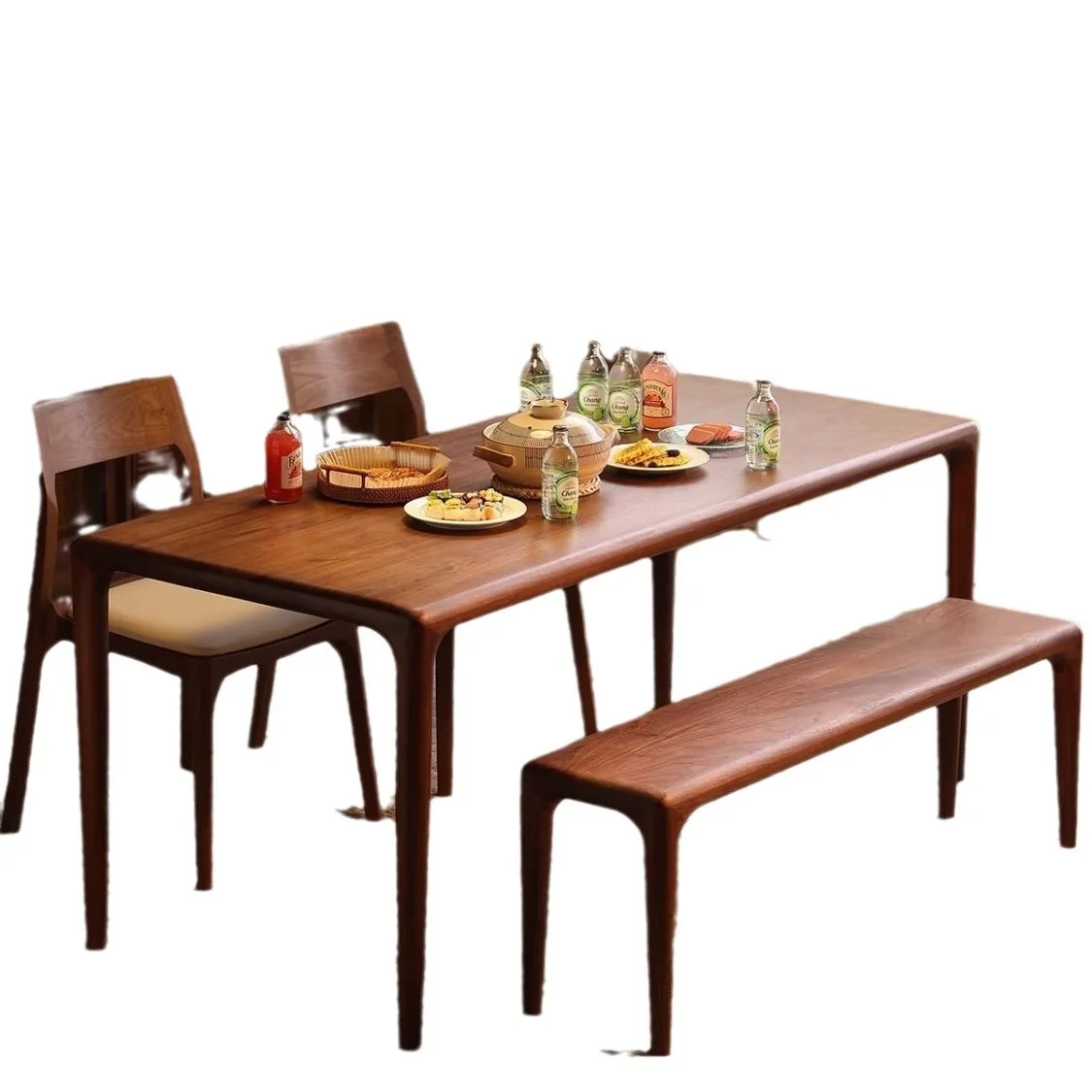 

North American, walnut, dining table, solid wood, rectangular, modern, minimalist