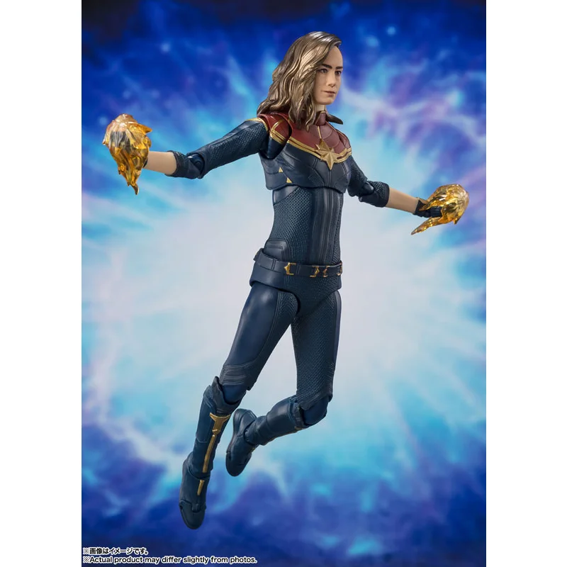 In Stock Original BANDAI S.H.Figuarts SHF Captain Marvel 2 The Anime Action Collection Figures Model Toys