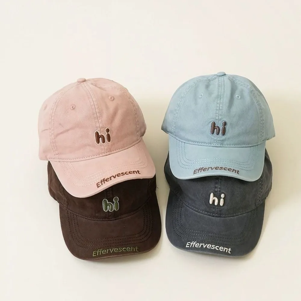 

Breathable Baseball Cap Adjustable Cotton Caps Sun Protection Hat Thin Material Hi Embroidery Duck Tongue Caps for Spring Summer