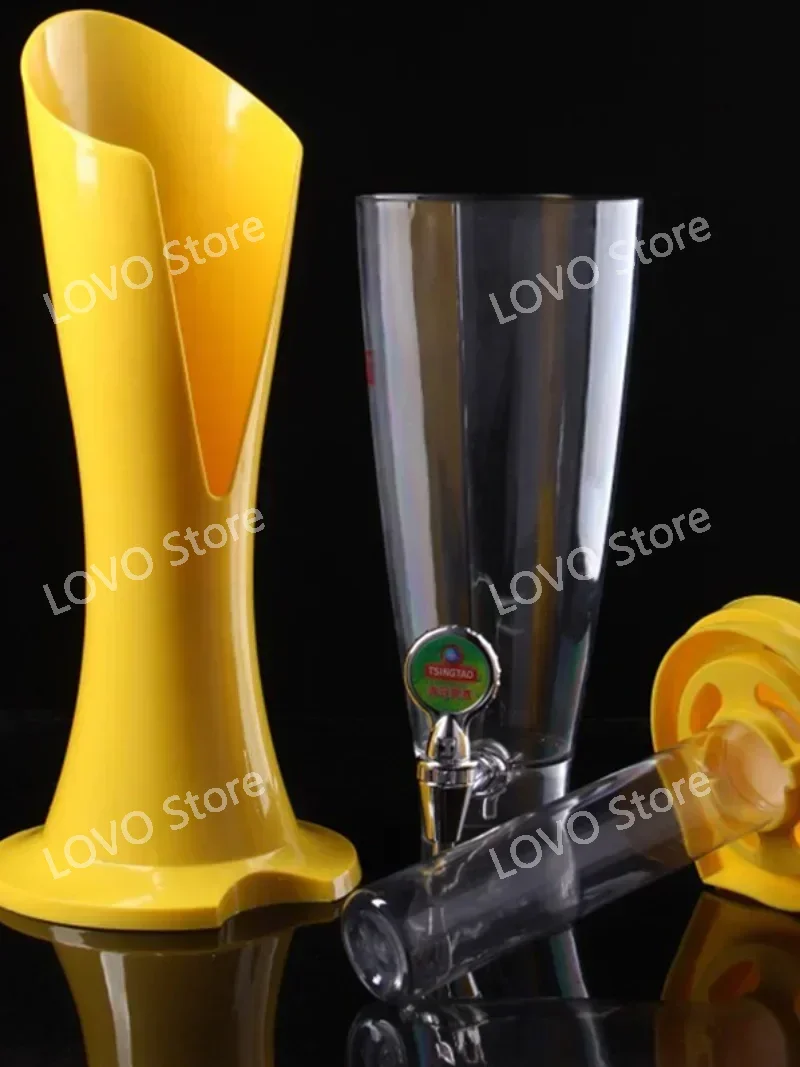 Qingdao 3-liter Zha Beer Cannon Barrel Luminescent Wine Tower  Column KTV Beverage  Dispenser Creative Cola  Con