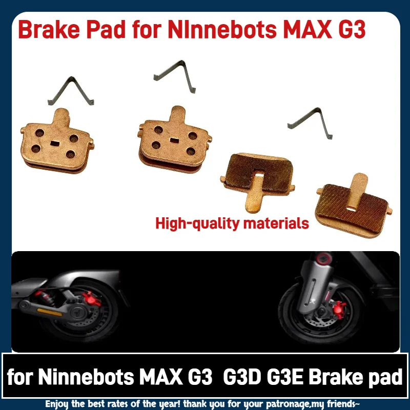 

Brake Pad Replacement for Nineebots MAX G3 Electric Scooter - Disc Brake Metal Parts for Electric Scooter Accessories