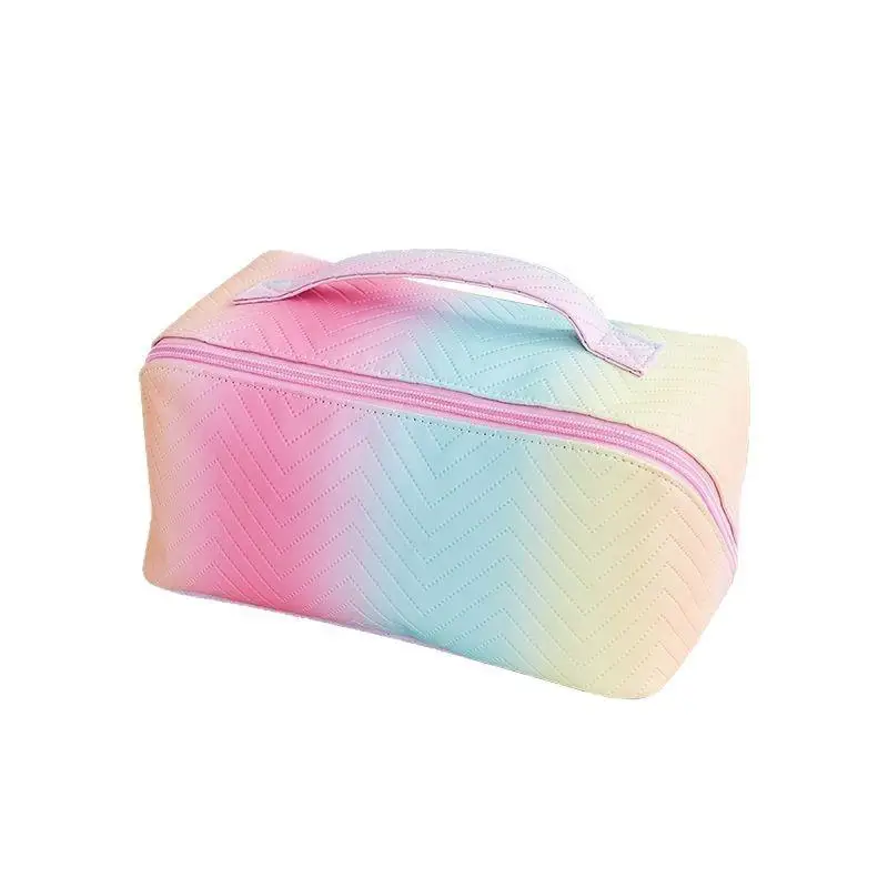 

Colorful Large Capacity PU Cosmetic Bag Portable Travel Toiletry Storage Multi-Function Handbag Style Organizer for Makeup