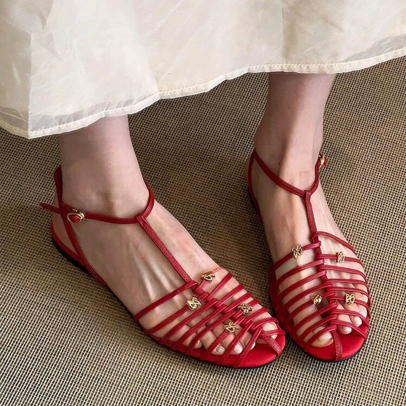 Damen Flache Sandalen mit Schleife Designer Damenschuhe Modische Slingback-Pantoffeln Lässige Trendige Flip-Flops Neue Mujer Zapatos – Detail 6