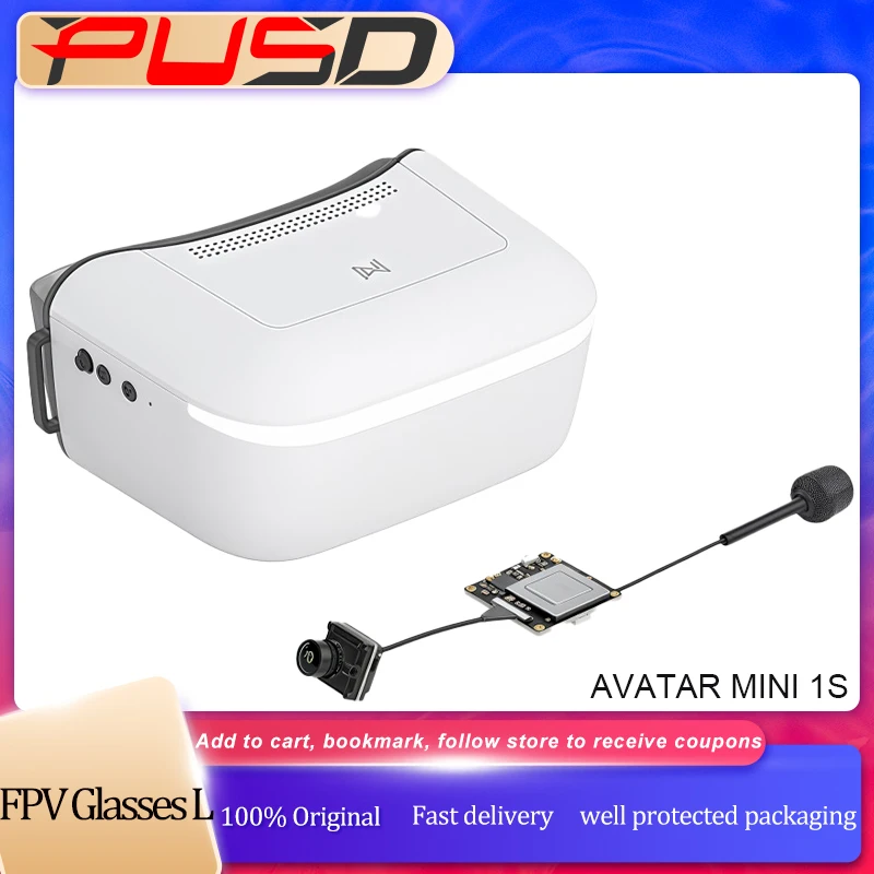 

Original Walksnail Avatar HD Goggles L 1920x1080 4.5Inch 4km Distance Head Tracking For RC Cars FPV Drone Fixed-wing Mini 1S Kit