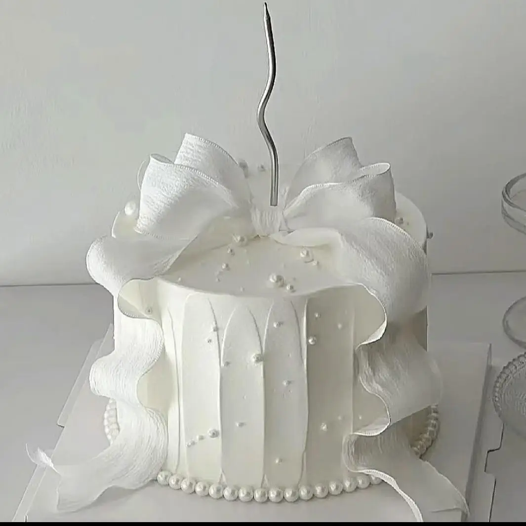 Nuevo y Moderno Modelo de Pastel de Cumpleaños, Simulación de Hada Bailarina, Lazo de Cinta, Nudo de Mariposa, Crema, Accesor...