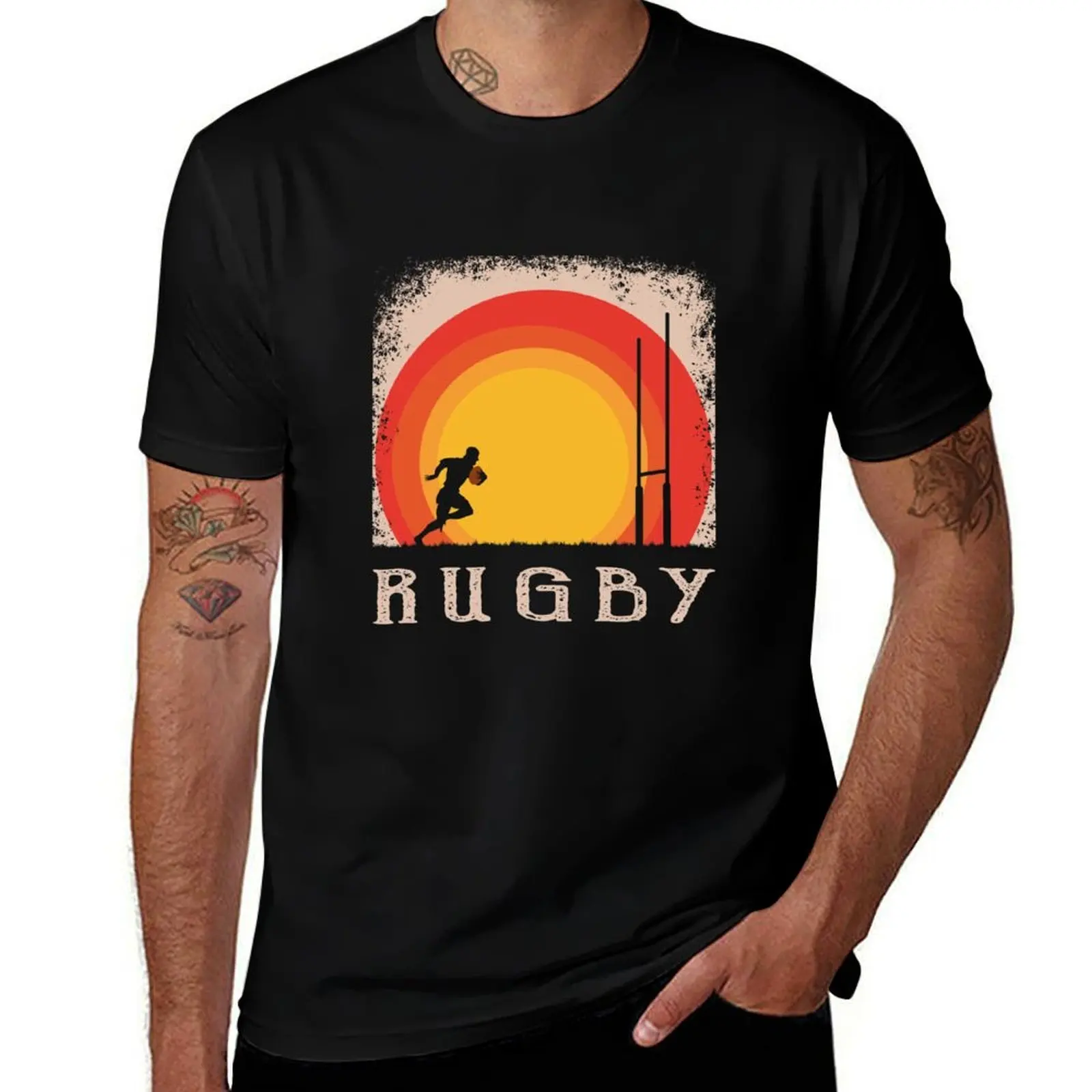 

Rugby Vintage Style T-Shirt Minimalist Graphic Tee Shirt