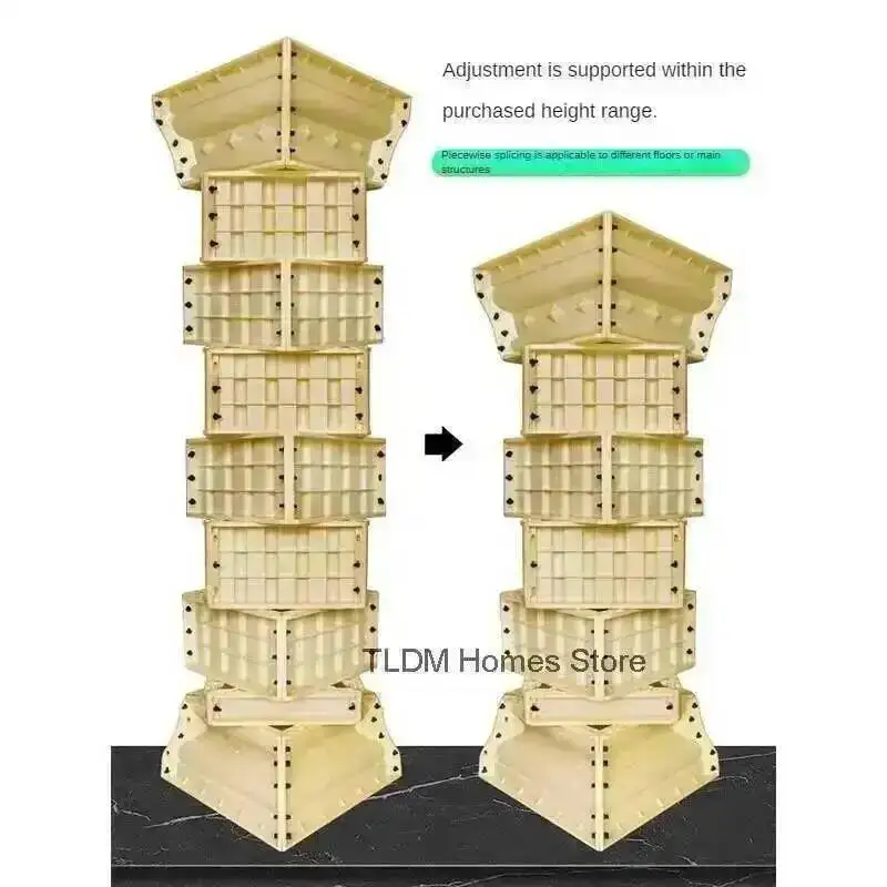 Mold Column Gate Thickened for Roman Villa Square Cement Column Mold Light Luxury Square Decorative Building Roman Column Mold
