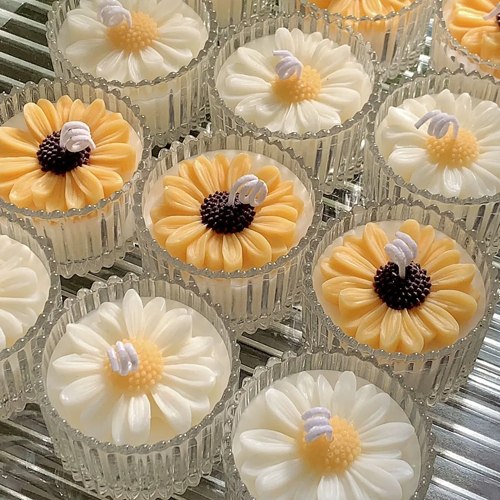 Daisy Candle Gypsum Aromatherapy Epoxy Scented Resin Soap Flower Handmade for Candle Making Gifts