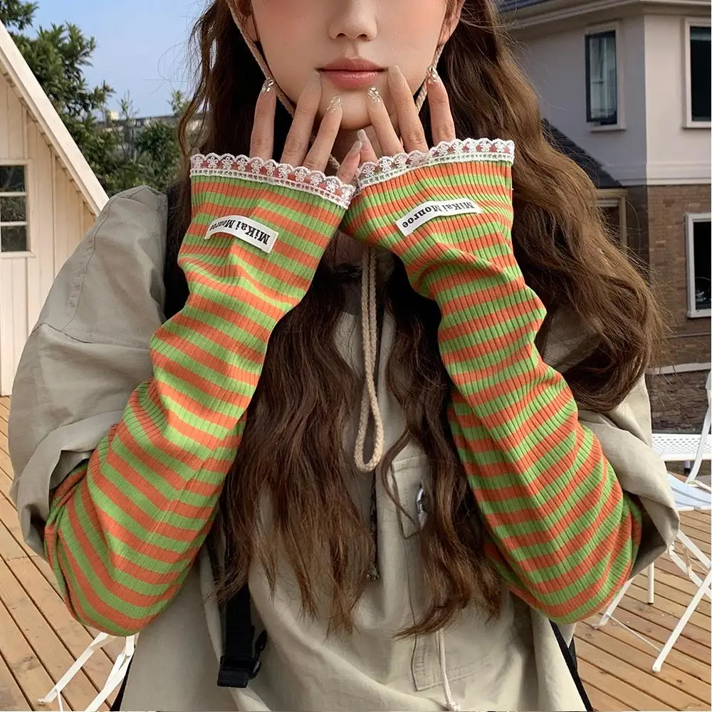 Dünne lose Sonnenschirm Eis Ärmel UV-Schutz Arm Handschuhe Outdoor koreanische Mode atmungsaktive INS Stil Sonnenschutz Fäustlinge