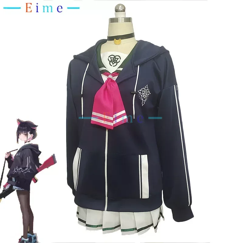 Kazusa Cosplay Costume Game Blue Archive Cosplay Dress JK Suit Hooded Coat Shirt Skirts Halloween Party Uniforms Custom Made