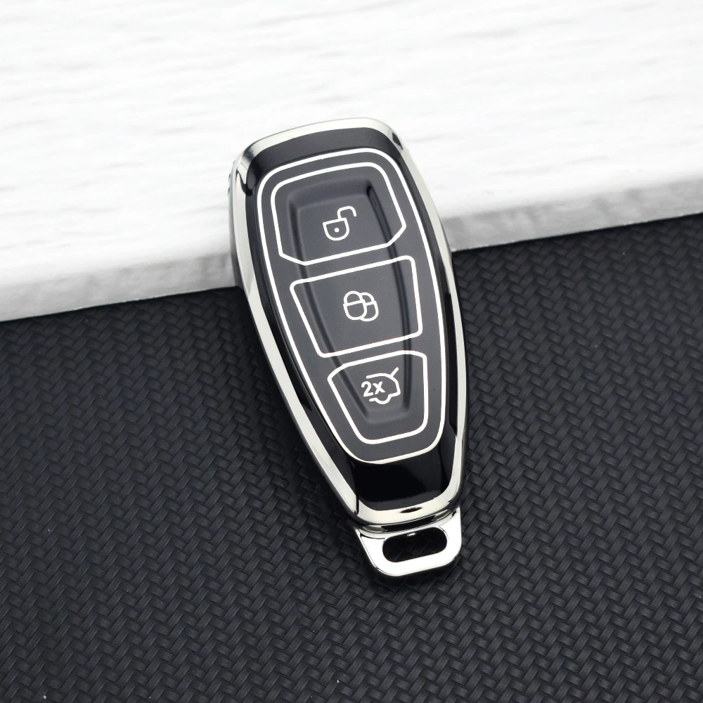 3 Buttons Remote TPU Smart Car Key Case for Ford Focus C-Max Mondeo Kuga Fiesta Focus Titanium Fob Auto Keys Shell Protector view 5