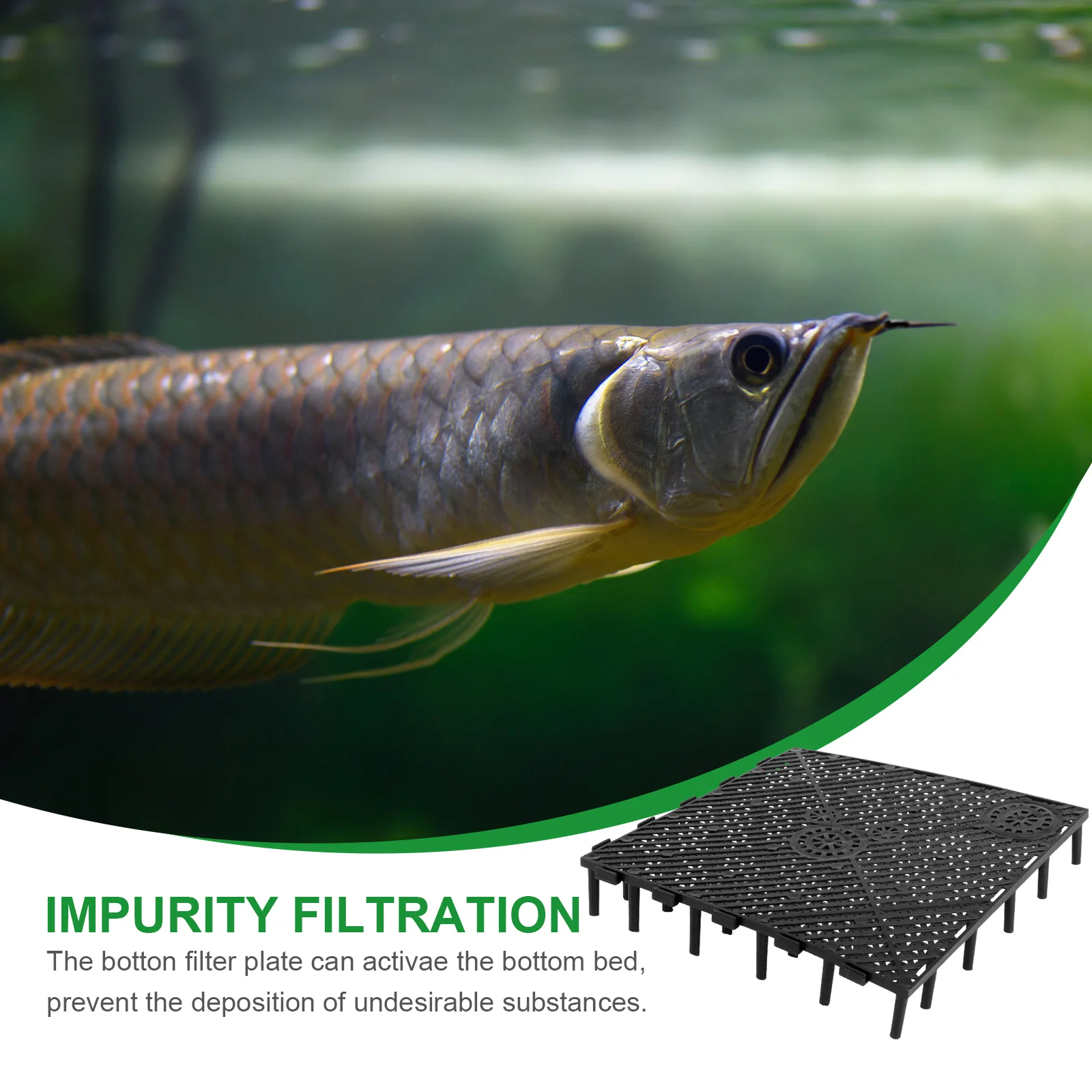 

20pcs Fish Tank Filter Plate Pvc Splicing Bottom Aquarium Permeable Dragon Fish Tank Filter Boards Black Easy Install