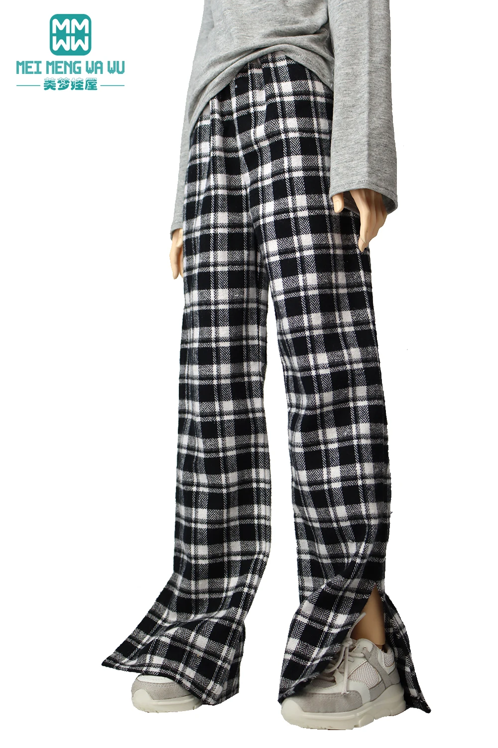 Se encaixa 68--70cm roupas de boneca bjd tio meninos calças casuais calças xadrez preto amarelo vermelho verde