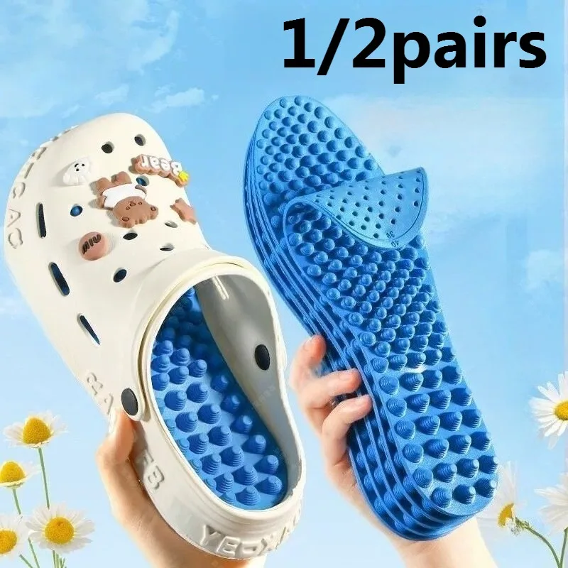1/2 Pair Finger Pressure Board Massage Insole Relieve Foot Fatigue Shoes Insoles Men Woman Shoe Pads Soft Sports Casual ShoePad