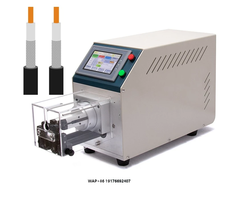 EW-06F SEMI-AUTO  Multi-layer RG174  and RG58 Coaxial Cable Wire Stripping Machine Rotary  Blade Cut Coaxial Cable Wire Stripper