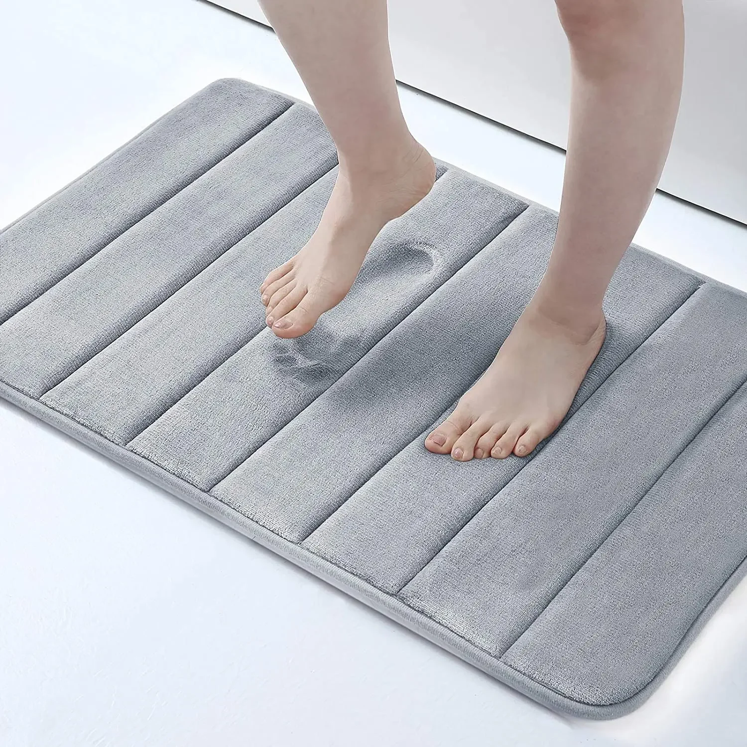 Soft Bathroom Mat Home Shower Cotton Bath Rug Corridor Coral Fleece Water Absorbent Carpet Anti-slip Product Kitchen Floor Set