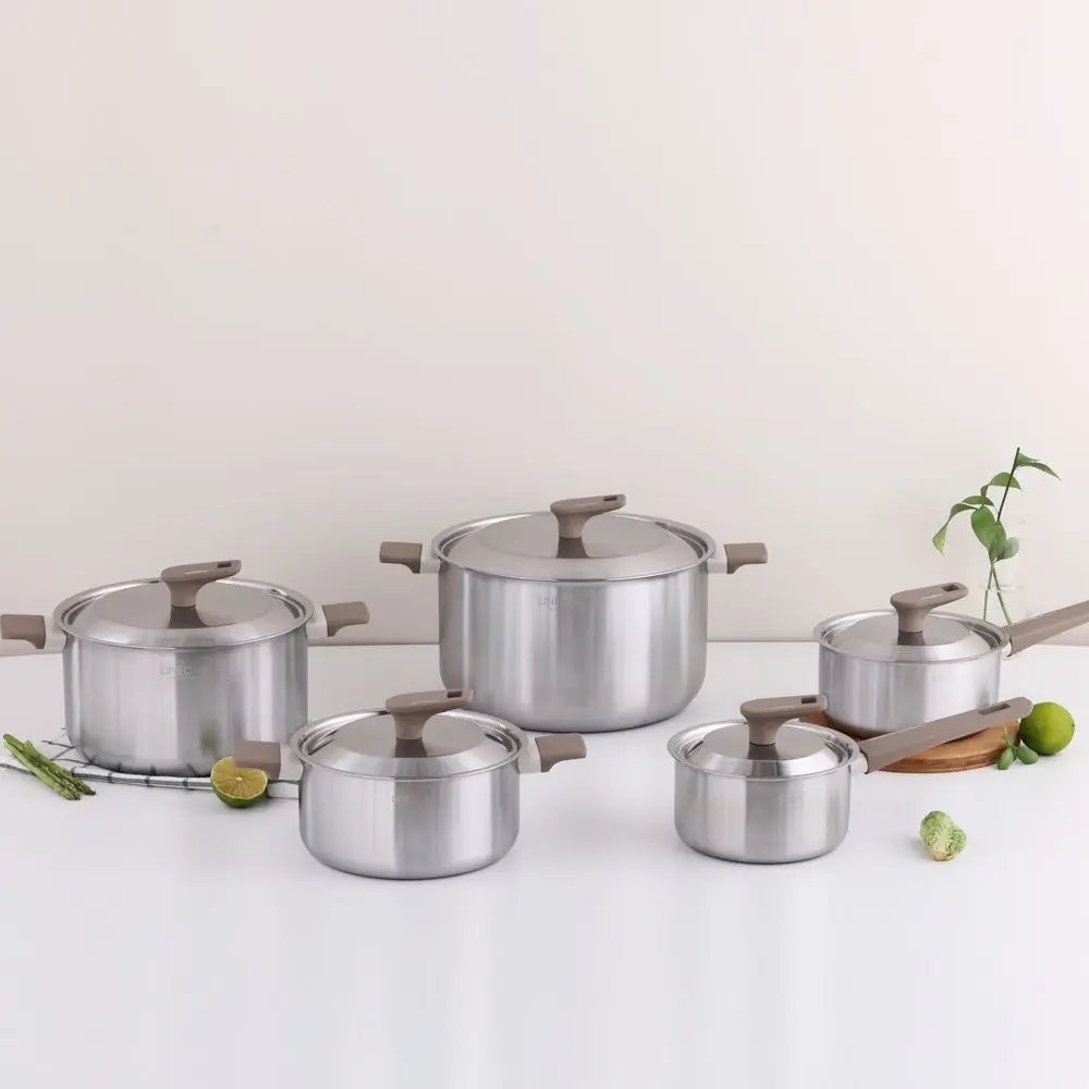 Living Art Line One Stainless Steel Pot 5-Piece Set (ALL)