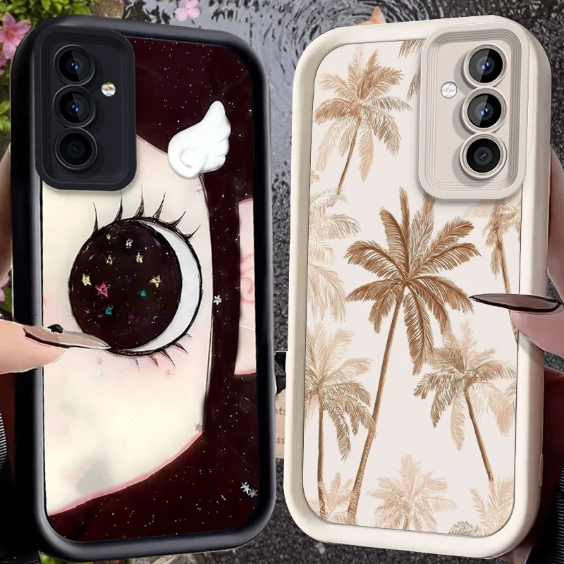 Coconut Tree Print Phone Case for Samsung Galaxy A37 A36 A35 A34 A33 A32 A26 A24 A23 A17 A16 A15 A14 A13 A12 4G 5G A07 A06 Cover