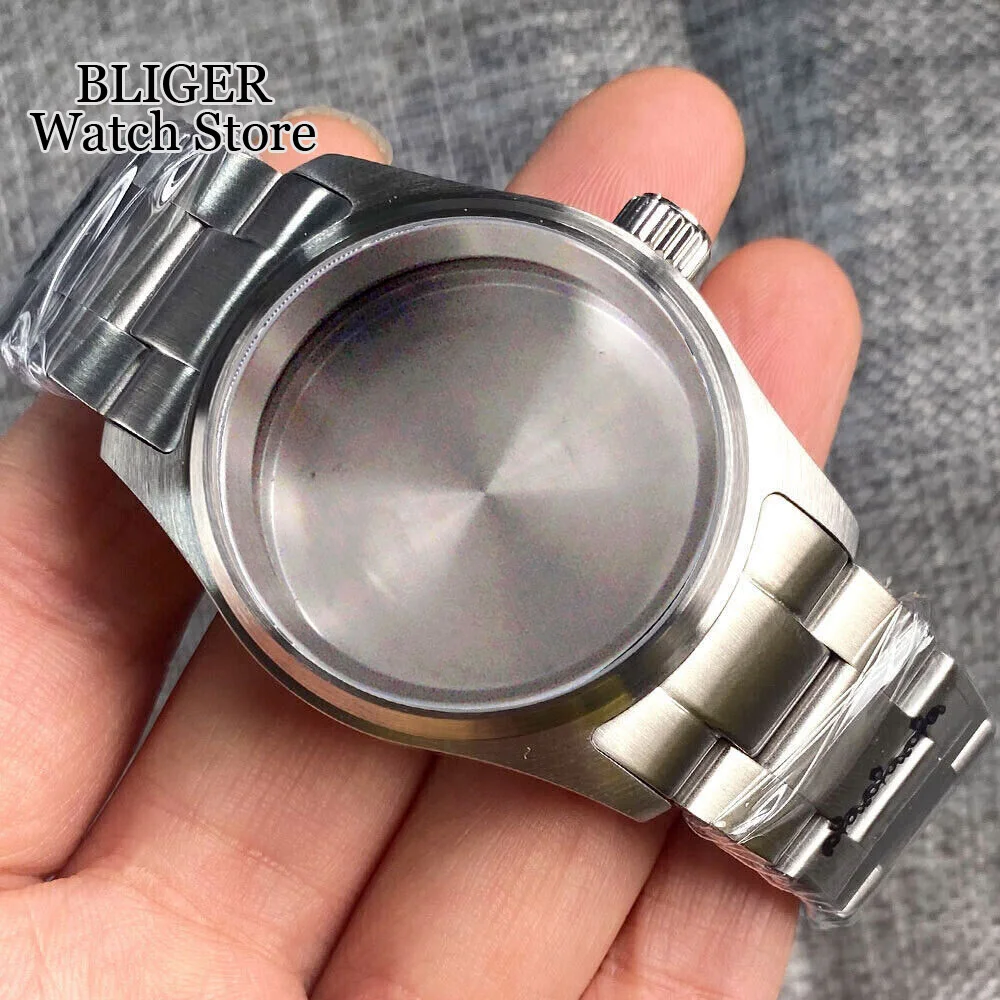 New 36mm Poilt Diving Watch Case Fit NH35A NH36A PT5000 Flat Sapphire Crystal Stainless Steel Watch Accessories Parts Tandorio