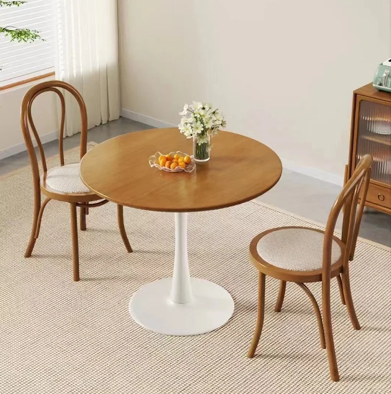 

#d FORFactory Wholesale 1 Table+2 Chairs Solid Wood Customize Color Dining Table Chair Set for Dining Room&