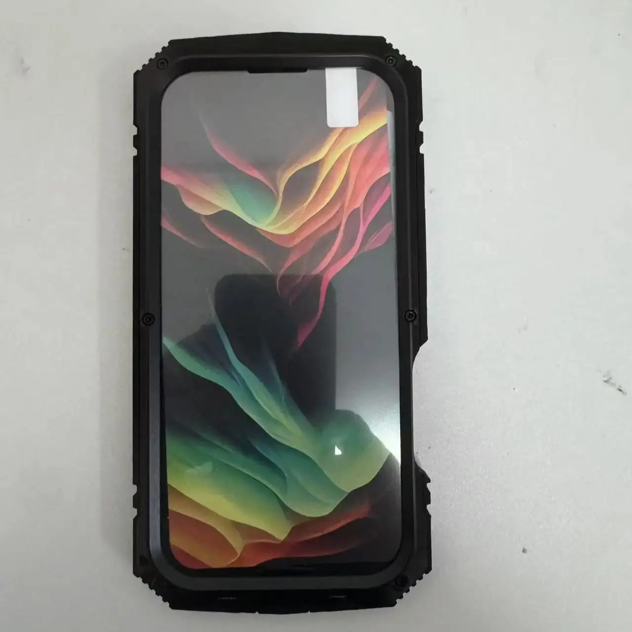 

R-just Shockproof Armor Cover For Iphone 16e 16 15 14 Plus 13 12 11 Pro Max Case Bracket Full Body Protect Silicone Metal Bumper