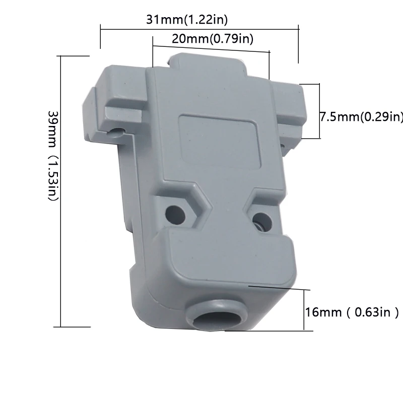 【5-2PCS】RS232 Serial Port Connector DB9 Female Socket Plug Connector 9 Pin Copper RS232 COM Adapter With Plastic Case DIY