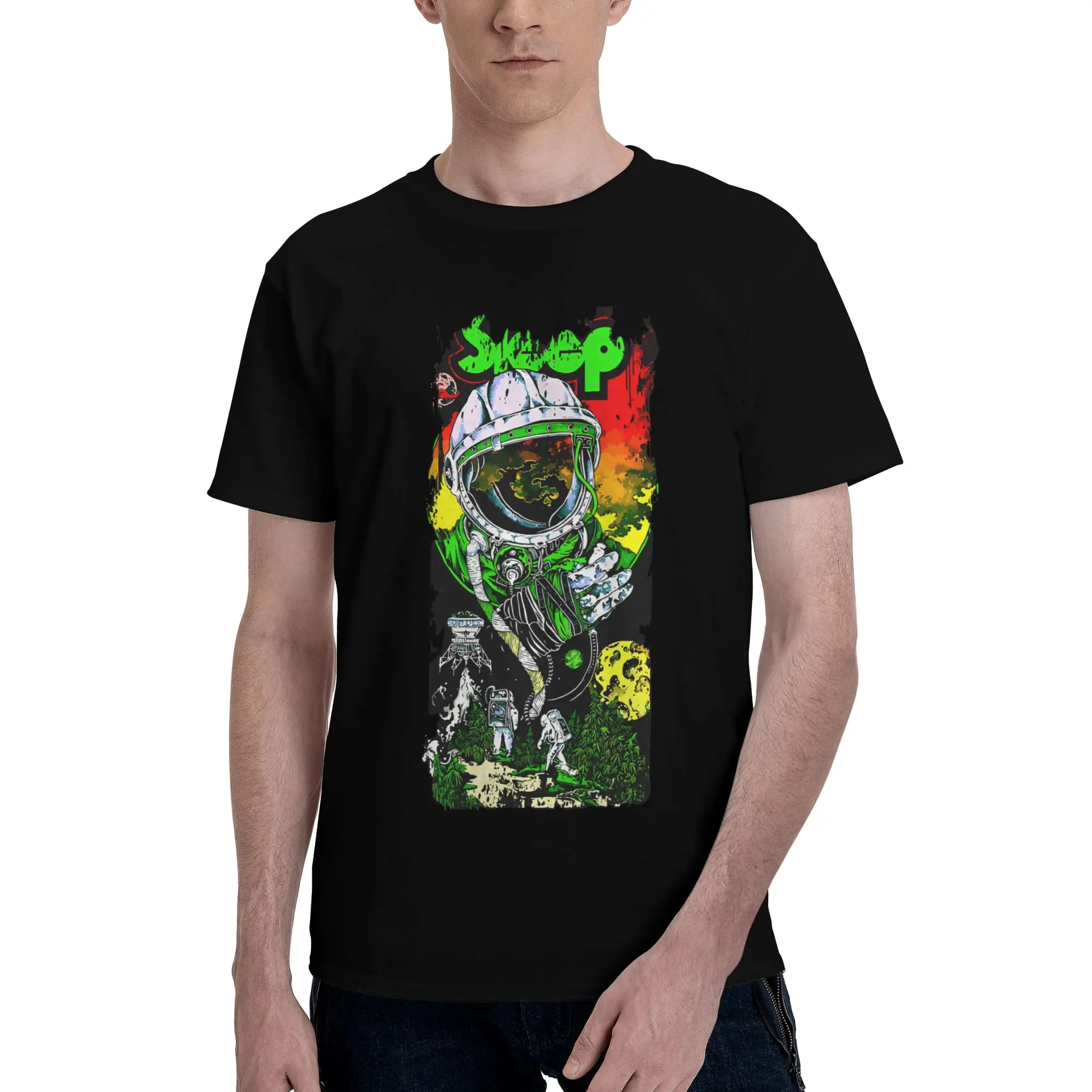 Sleep Band 1 Novelty 100% Cotton T-Shirt Sleep Stoner Tees Tops For Men
