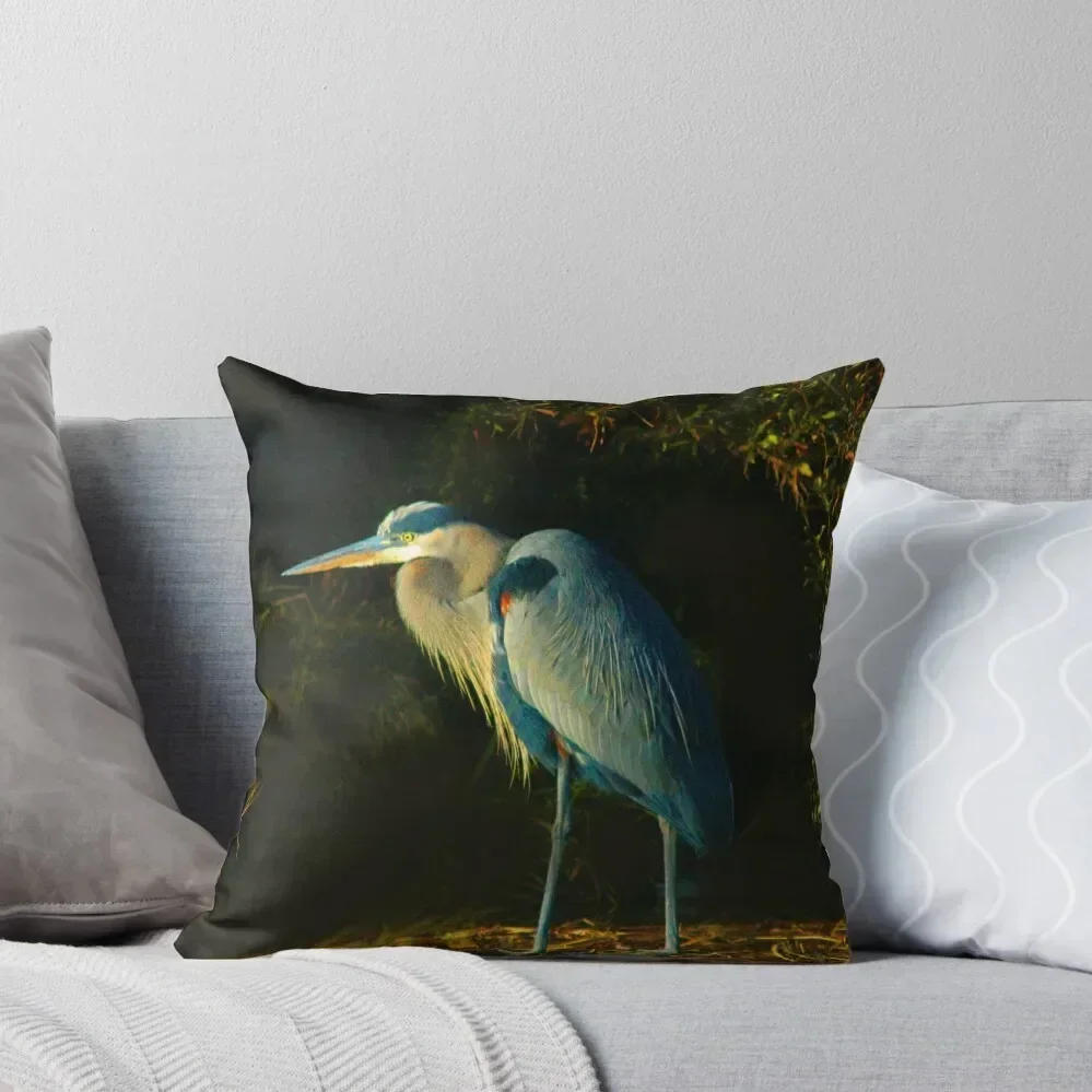 

Great Blue Heron on Kent Island Throw Pillow Pillow Case Christmas Cushions Home Decor Pillowcases Bed Cushions New year pillow