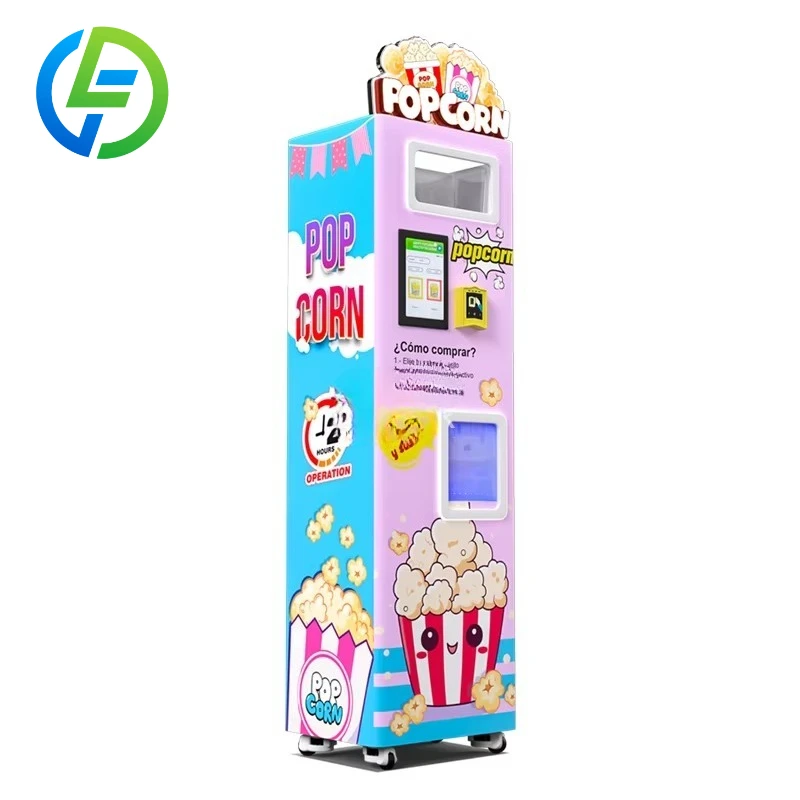 Customized Automatic Hot Flavored Popcorn Maker Coin-Operated Popcorn Vending Machine with QR Code Payment for Shopping Malls