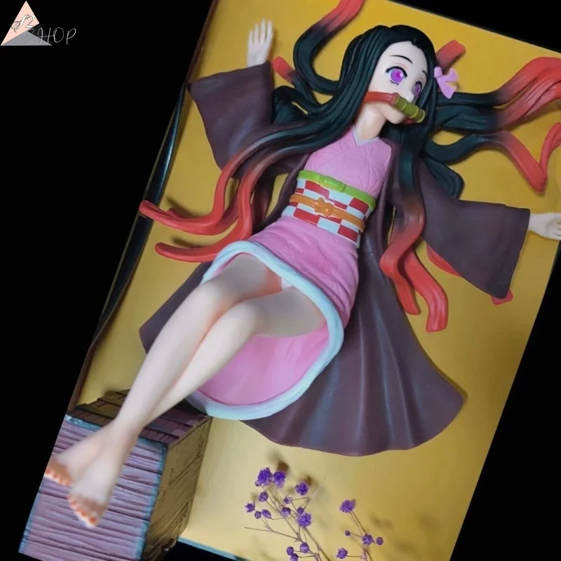 

Фигурка «Убийца демонов Незуко Камадо», «Спящая поза», со складной экран, сцена, аниме, коллекционная статуя, подарок для фанатов