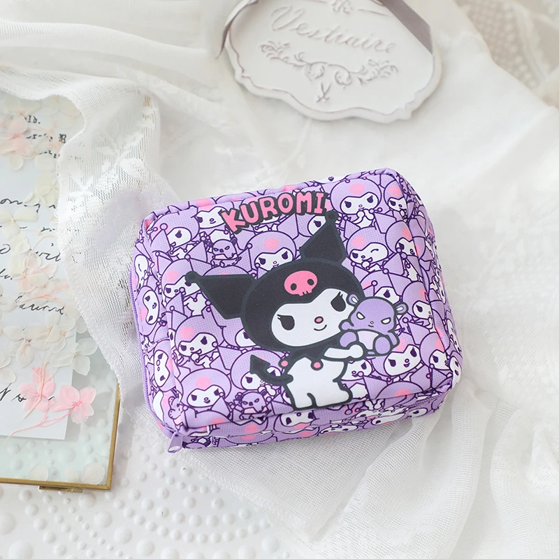 Sanrio Opbergtas Hello Kitty Kuromi Grote Capaciteit Maandverband Tas Reis Cosmetische Tas Portemonnee Lippenstift Tassen