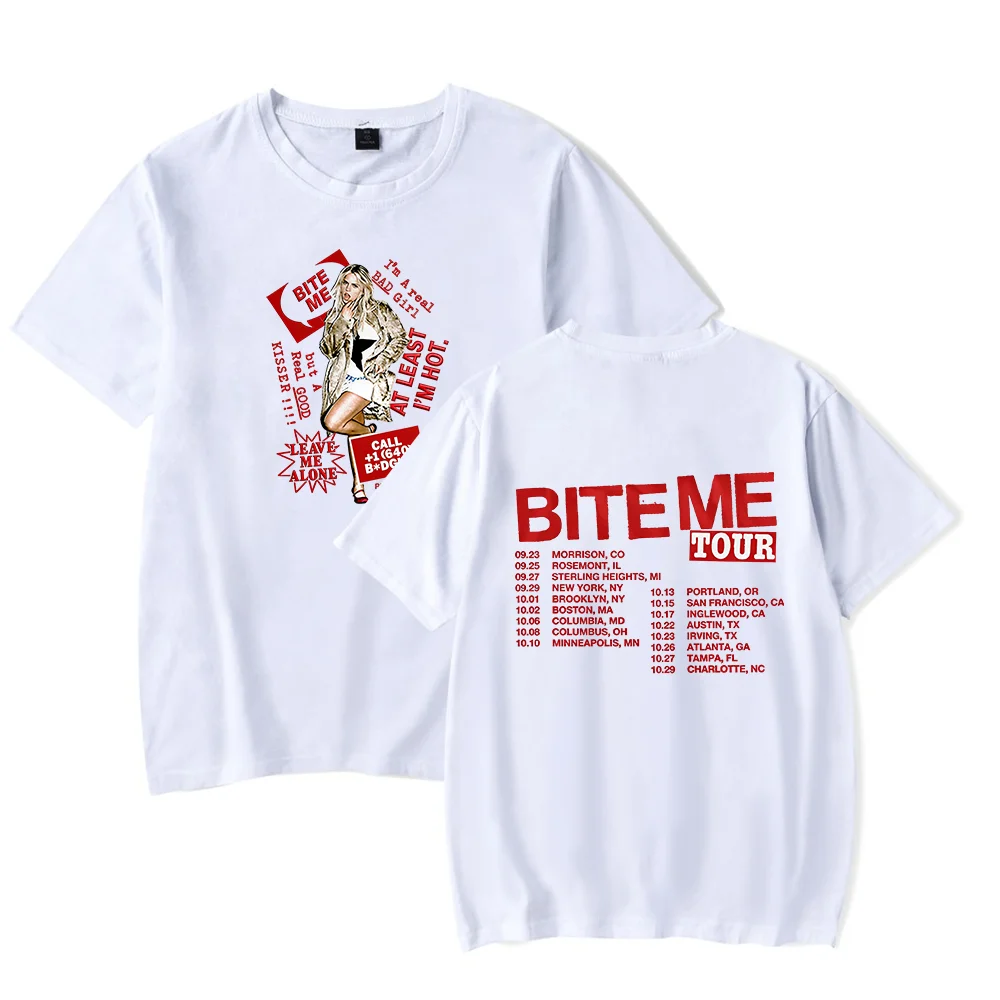 Reneé Rapp Merch Tshirt 2026 BITE ME tour Merch Cool Print Tops for Men and Women Streetwear
