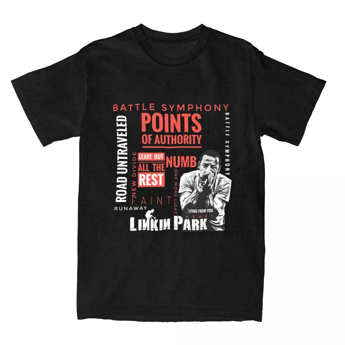 Linkinpark Rock Music T-Shirt Beach Singer Tour Aesthetic T Shirts Cotton Fashion Tshirt For Adult Short Sleeve Pattern Clothing