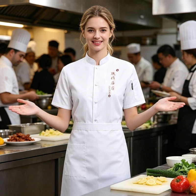 Four Season Universal Chef Uniform, Uisex Workwear, Catering Store, Hotel Cafeteria, Kitchen Color, Professional Workwear