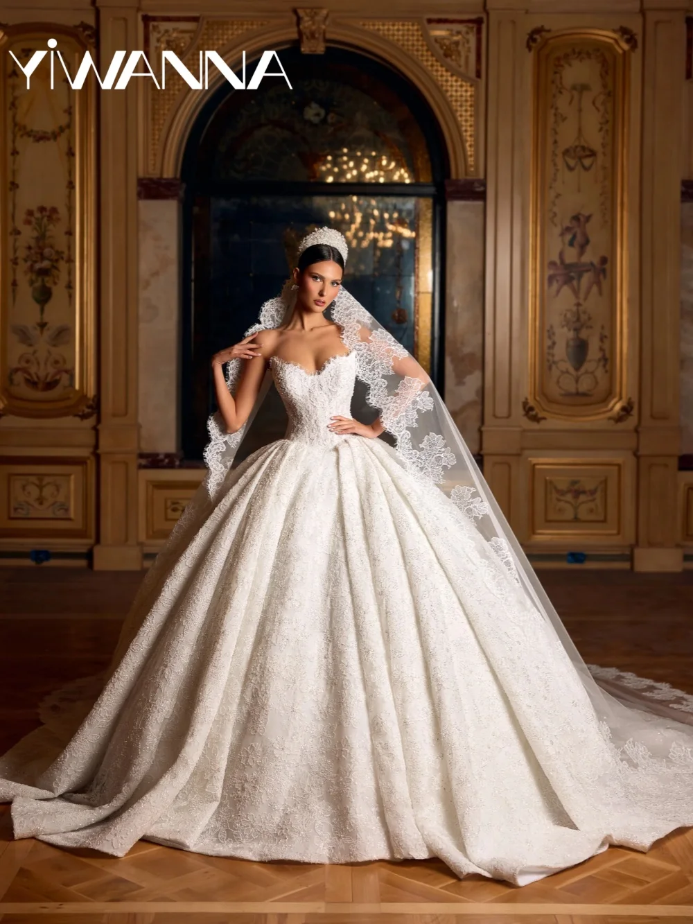 

New Embroidery Beaded Lace Wedding Dress Romantic Sweetheart Neck Bridal Gown Customized Gorgeous Dreamy Dresses For Bride