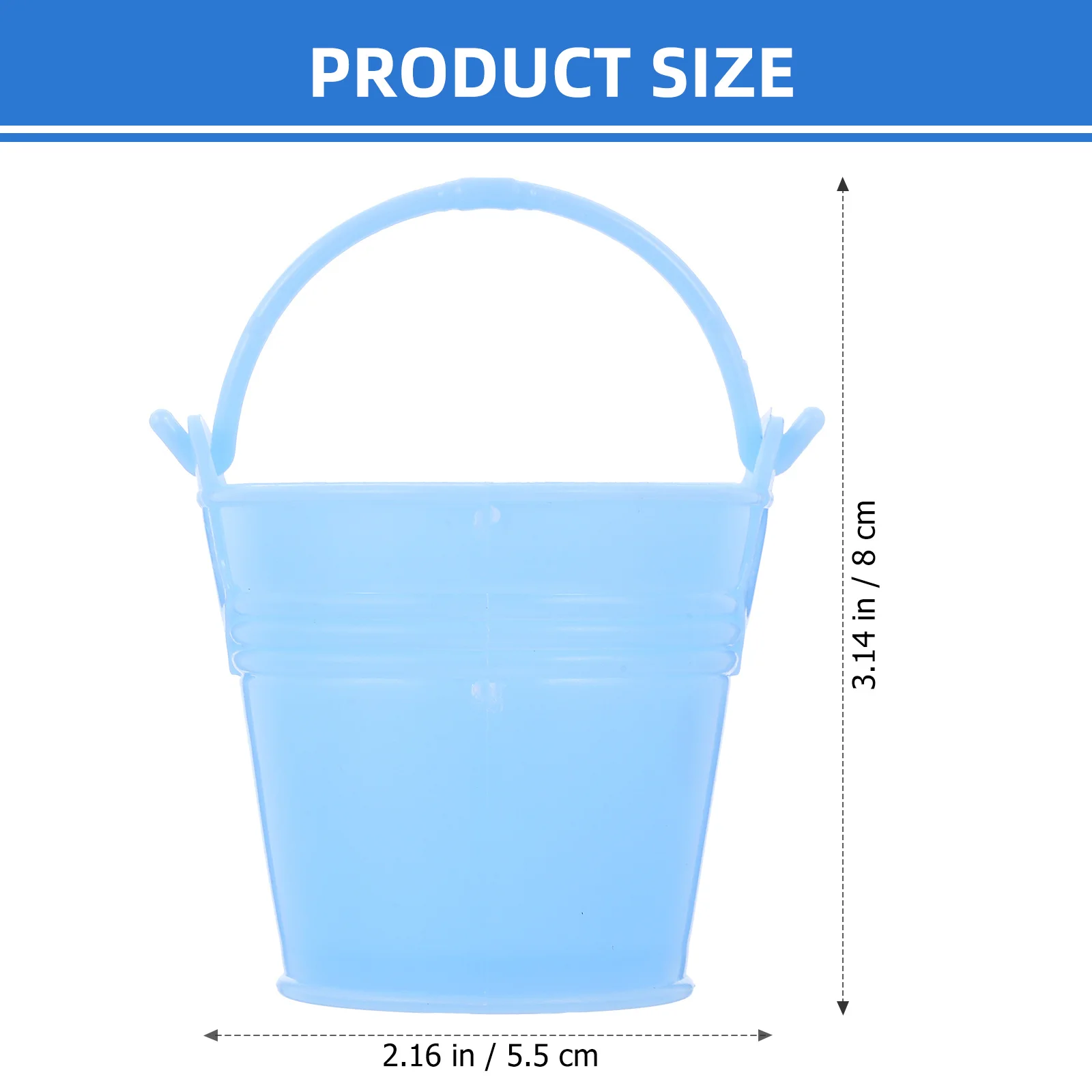 

12Pcs Small Plastic Buckets Multi-Functional Candy Holders for Desk Home Decor Gift Wedding Candy Bucket Mini Buckets