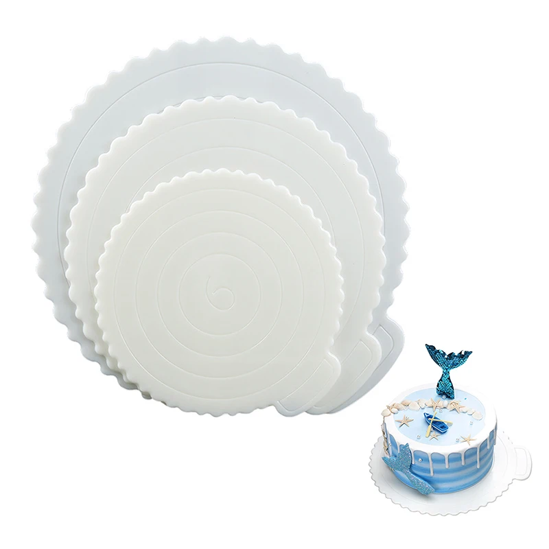 Soporte de Base de pastel reutilizable de 4/6/8/10/12 pulgadas, tablero redondo de plástico para pastel, accesorios para pasteles sin BPA, soporte de Base de cartón para panadería