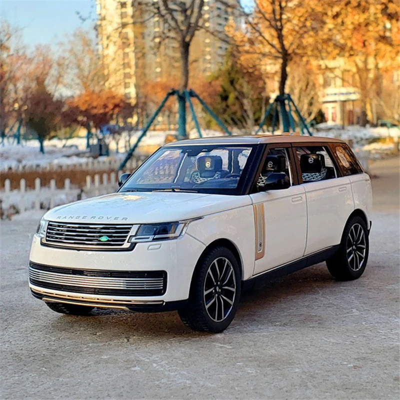 New 1/24 Land Range Rover SUV Alloy Car Model Diecast Metal Toy Off-road Vehicles Car Model Simulation Sound and Light Kids Gift