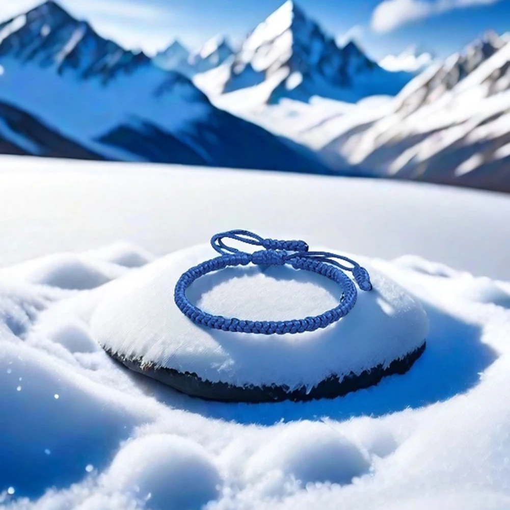 1/4PCS Blue Friendships Bracelets Adjustables Rope Matching Friend Bracelets For Daily Wear