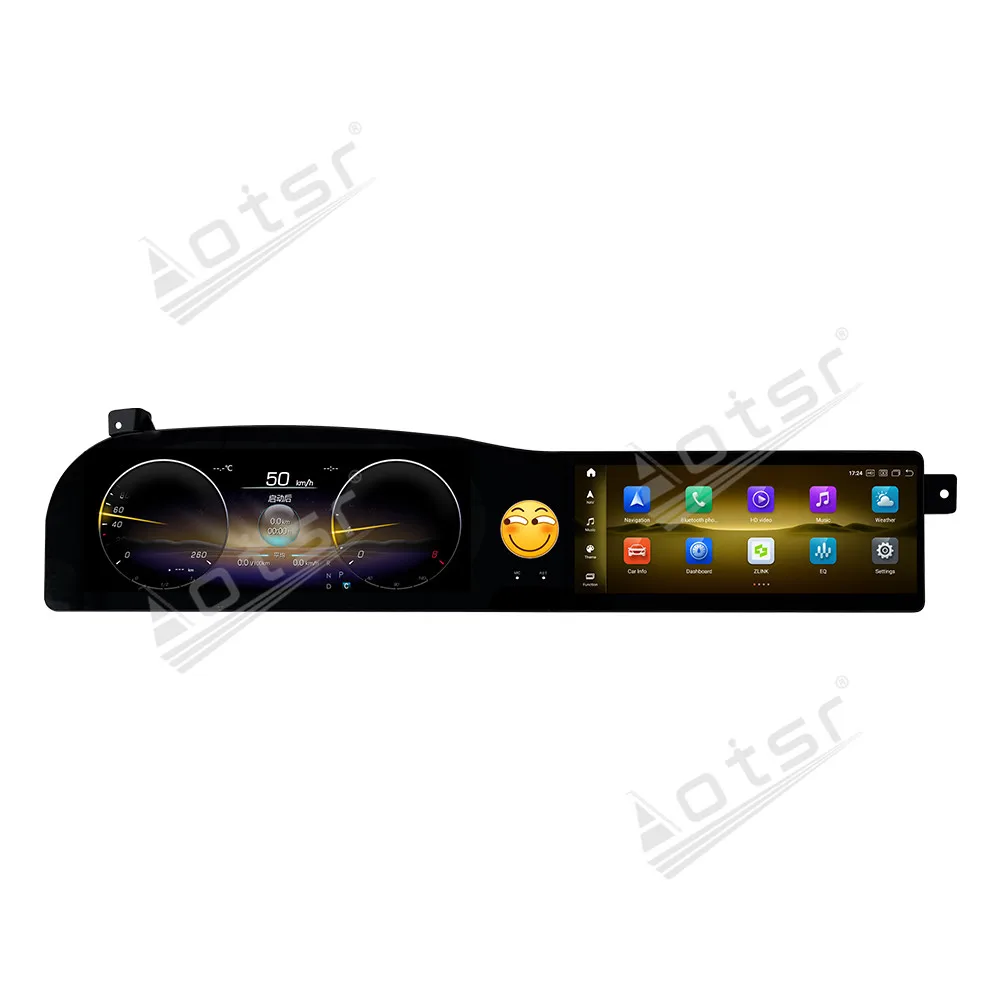 For Mercedes Benz S Class W221 2006-2013 12.3 Inch Dual Screen Android 13 GPS Wireless CarPlay Auto Multimedia Stereo Head Unit