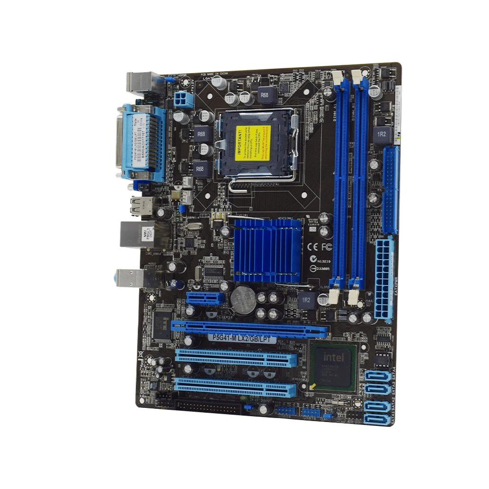 ASUS P5G41-M LX2/GB/LPT Motherboard LGA 775 Intel G41 2xDDR3 1333(OC) 8GB support Core 2 Quad Q8200 E8400 cpu Micro ATX