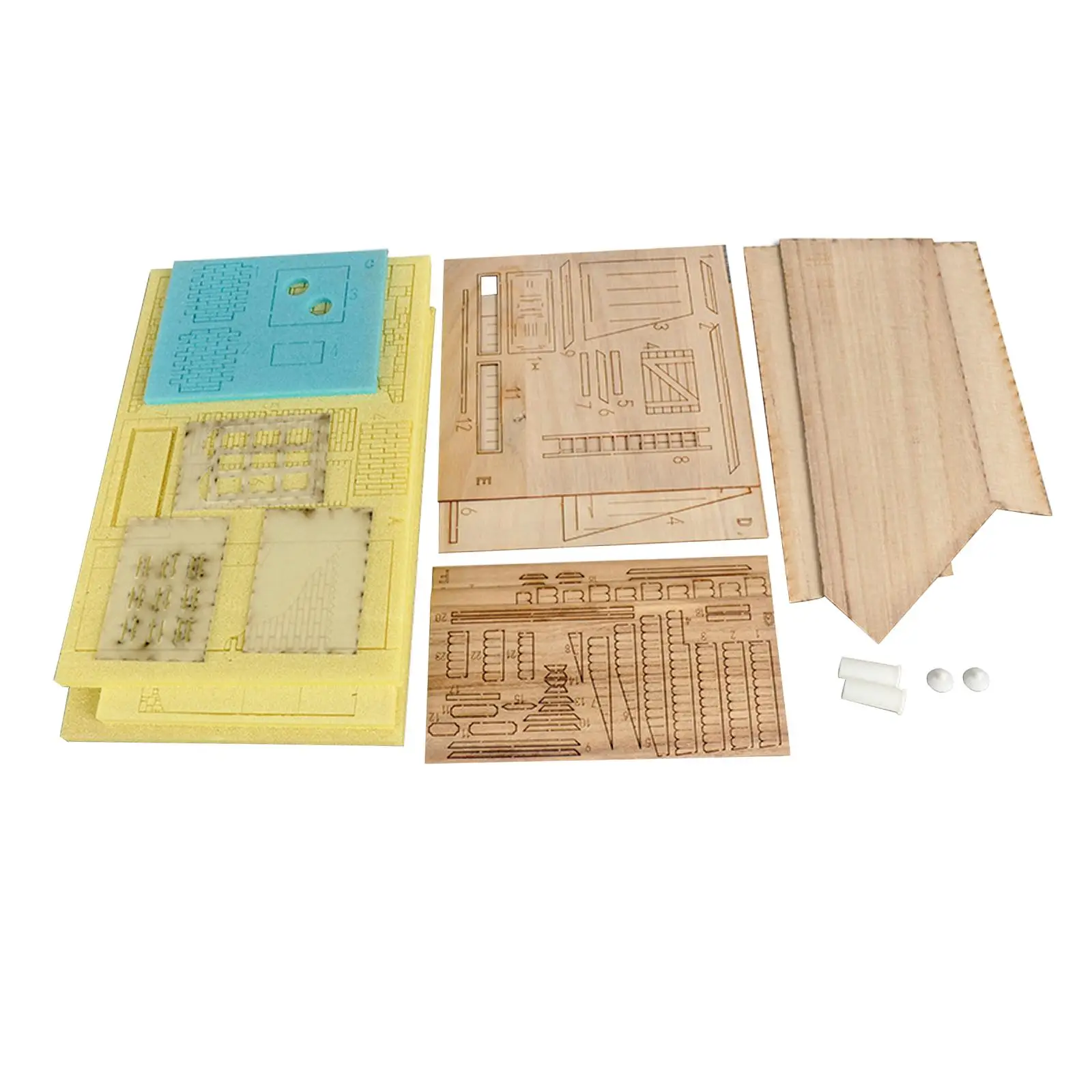 Houten Diorama's Bouwmodel Kits 1/35 Schaal Oorlogsscène Architectuur Landschap