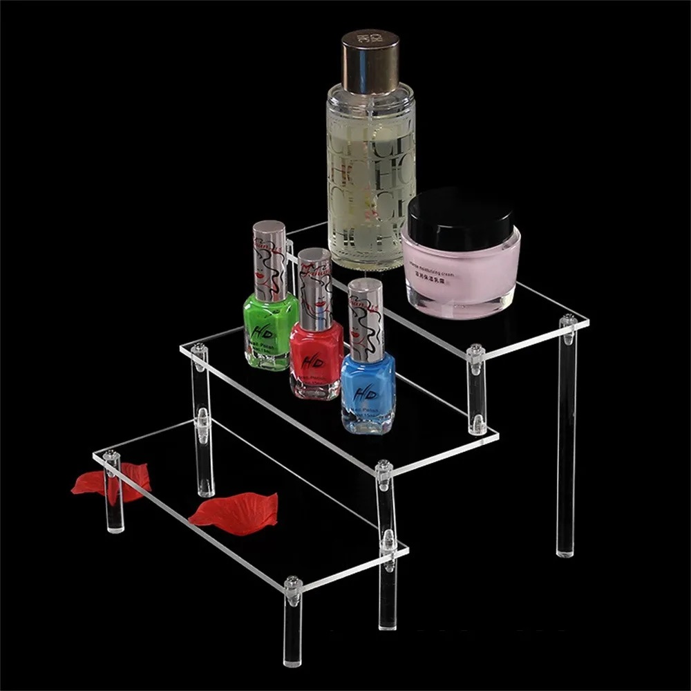 Figure Doll Multi-layer Transparent Durable Storage Acrylic Trapezoidal Showcase Stable Household Storage Rack Shelf Blind Box