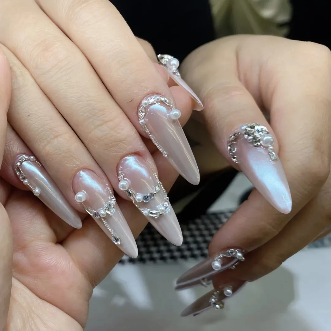 10/50g 1mm Gold Silver Rose 3D เหล็กเล็กๆตกแต่งเล็บเหล็กเล็บคาเวียร์ลูกปัดเล็บลูกปัด DIY เครื่องประดับอุปกรณ์เสริม