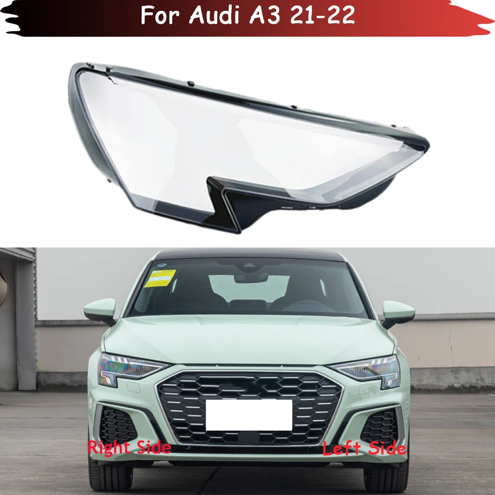 

Front Car Transparent Lampcover For Audi A3 2021 2022 Headlamp Lampshade Caps Shell Auto Light Glass Lens Headlight Cover